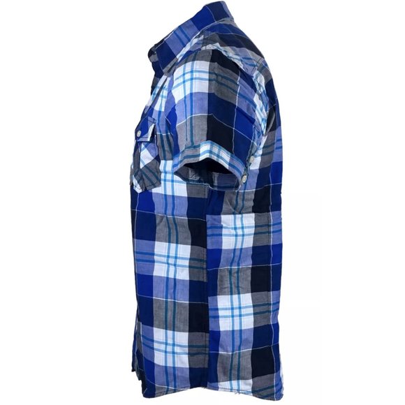 RAW STATE AFFLICTION Men's Button Down Shirt Short - Picture 4 of 10